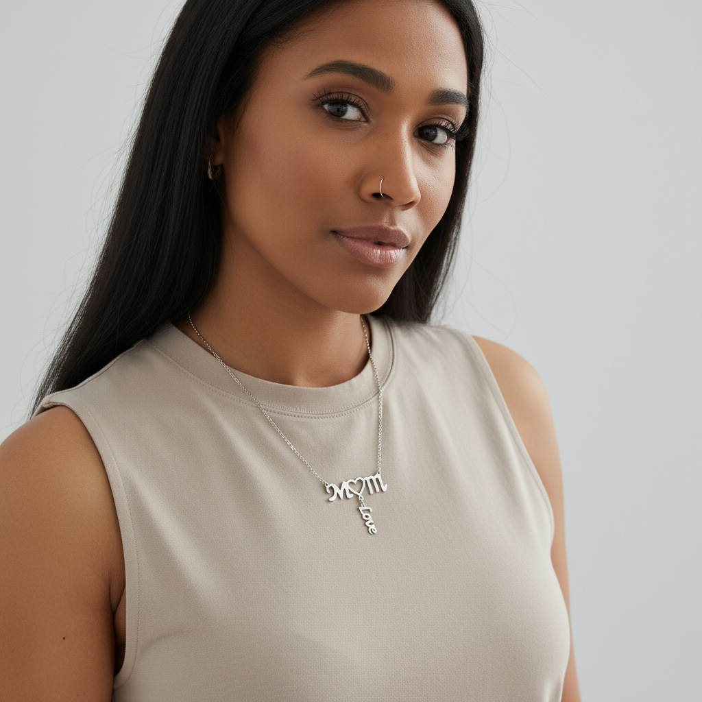 Stainless Steel Mom Necklace
