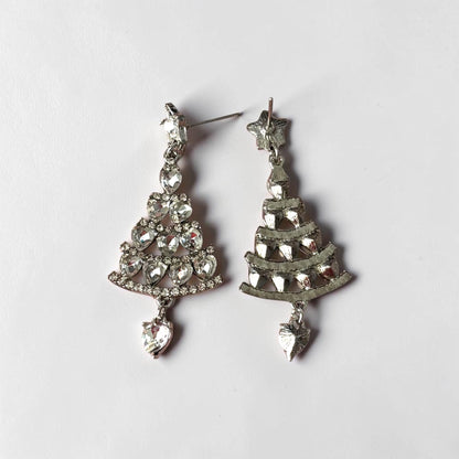 Rhinestone Christmas Tree Dangle Earring