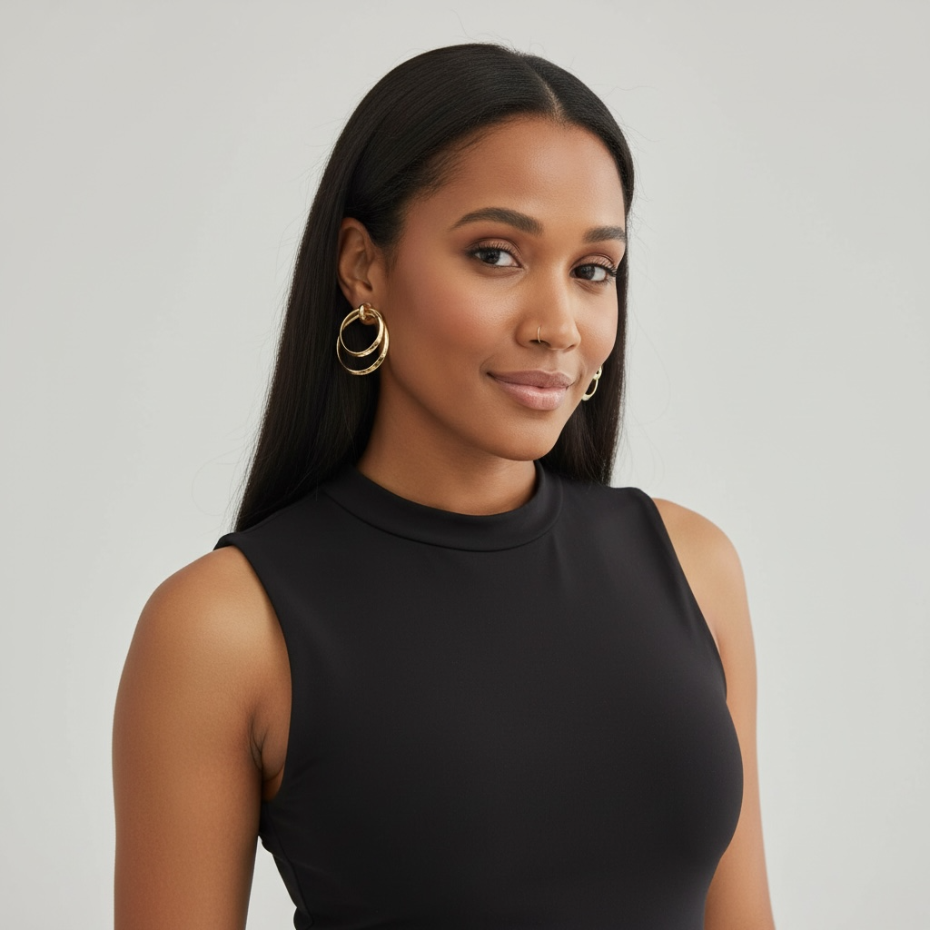 Double Big Gold Earring