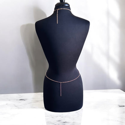 Geometric Cross Harness Chest Chain