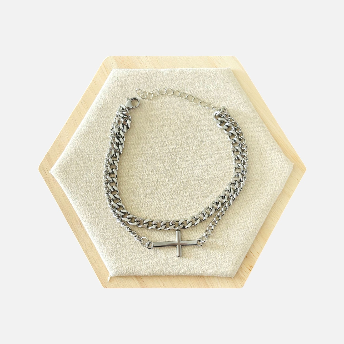 Double Layer Stainless Steel Men Bracelet