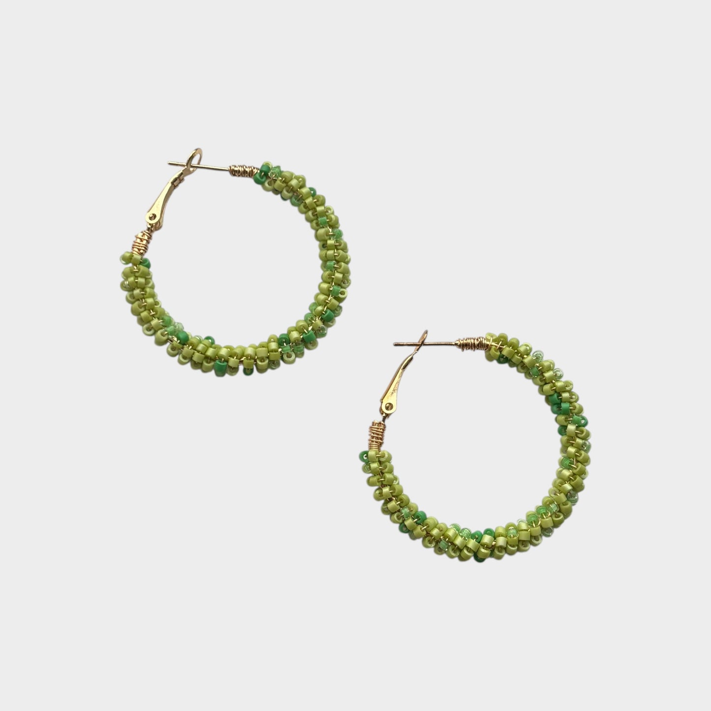 Lucky Green Hoop Earrings