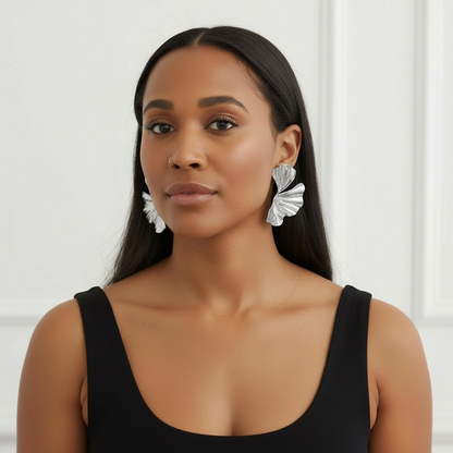 Big Leaf Metal Earring