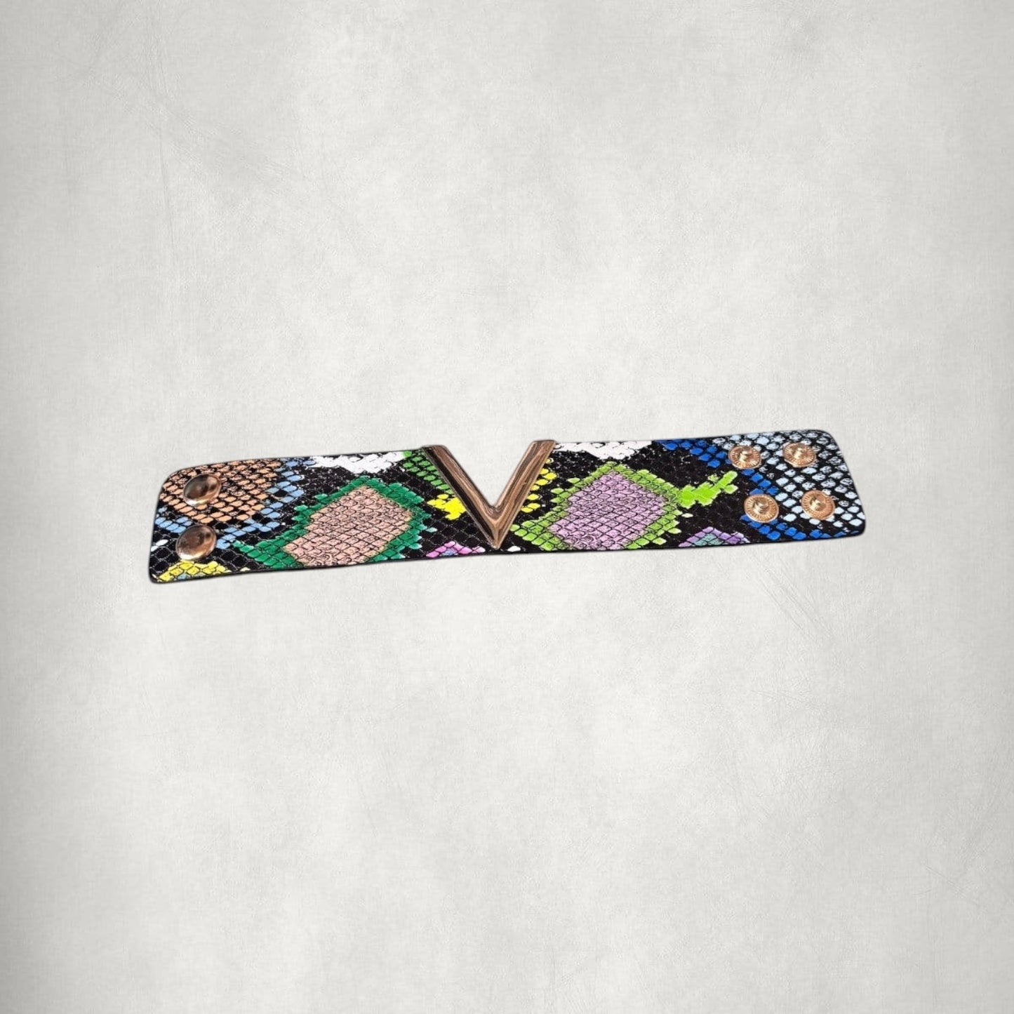 V Shape Wide Charm Cuff Wrap Bracelet