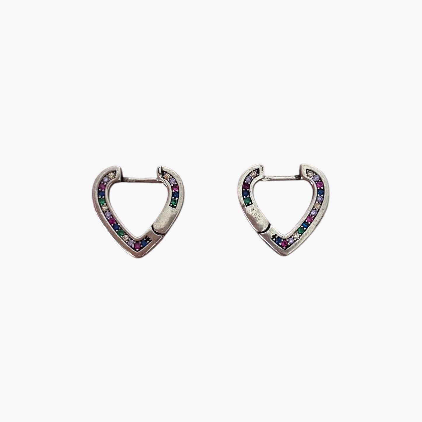 Colorful Heart Hoop Lightweight Earring
