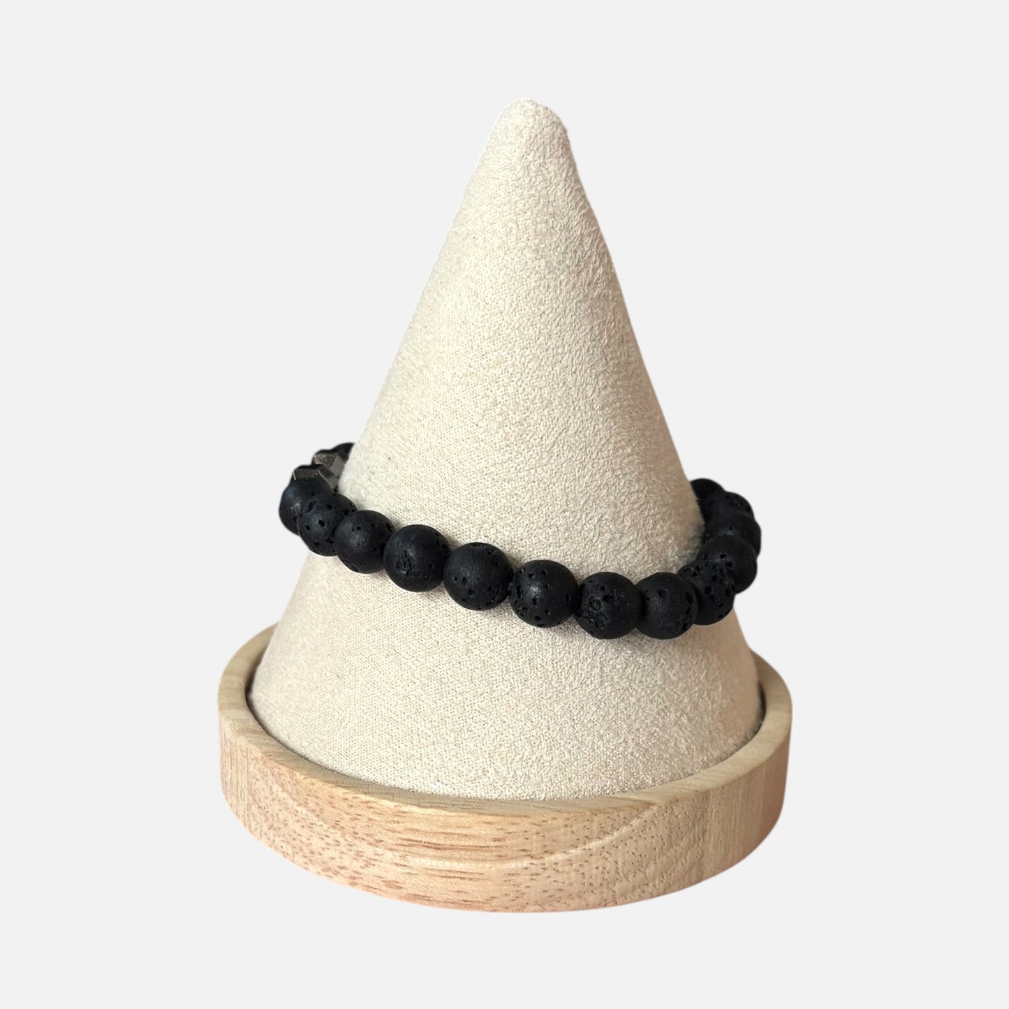 Pulsera de piedra de mancuerna natural para hombre