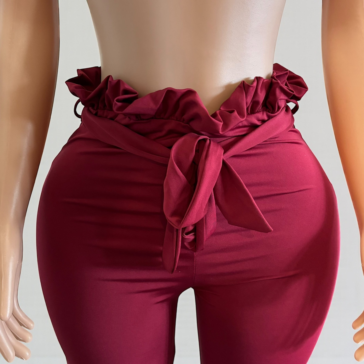 Conjunto largo de 2 piezas burdeos para mujer