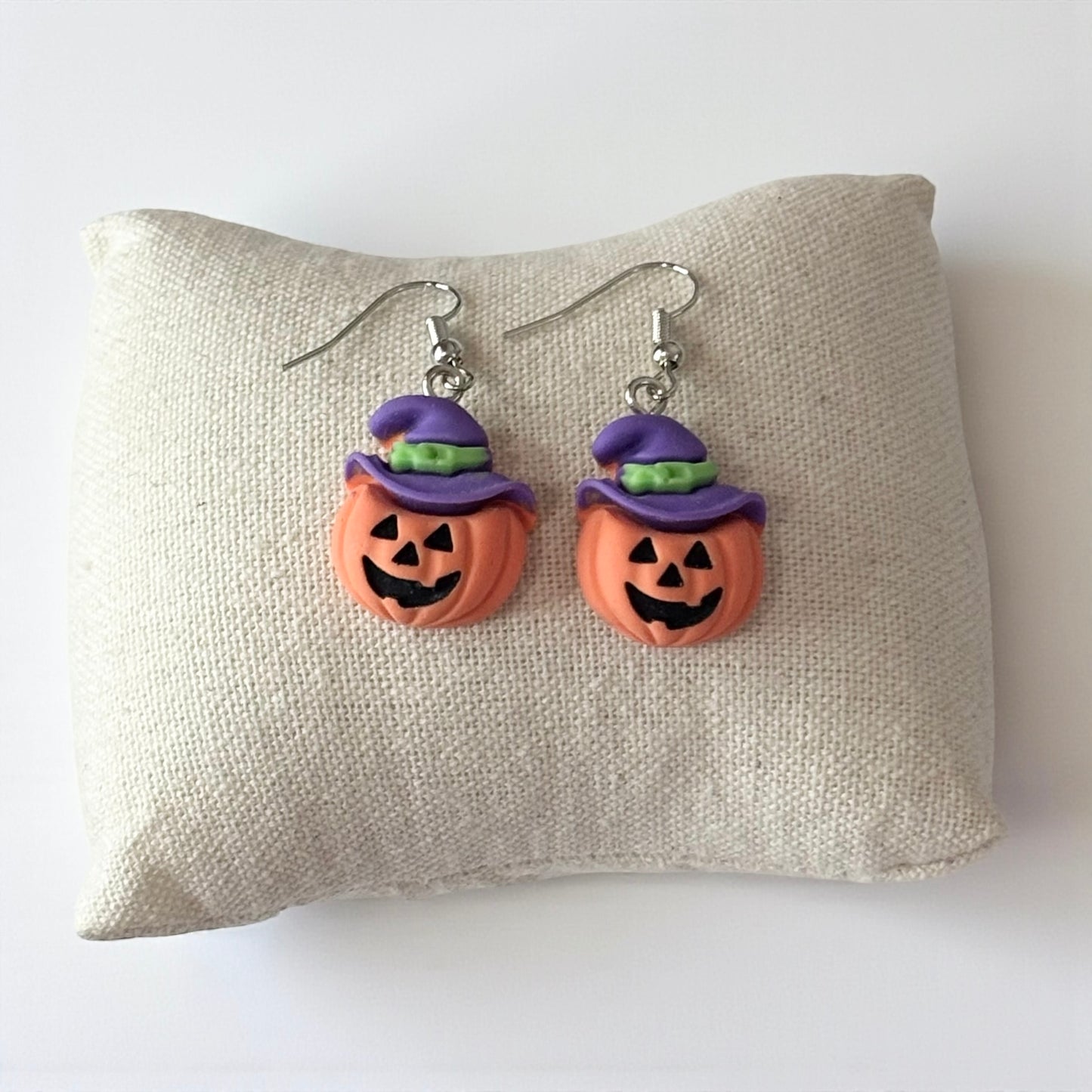 Pumpkin & Purple Hat Small Earring