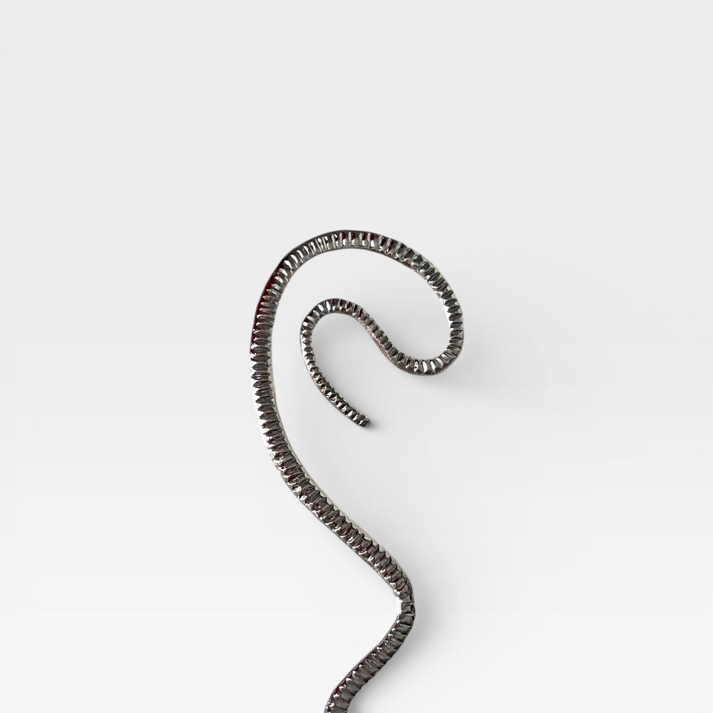 Snake Metal Silver 1 Piece Ear Clip