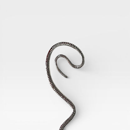 Snake Metal Silver 1 Piece Ear Clip
