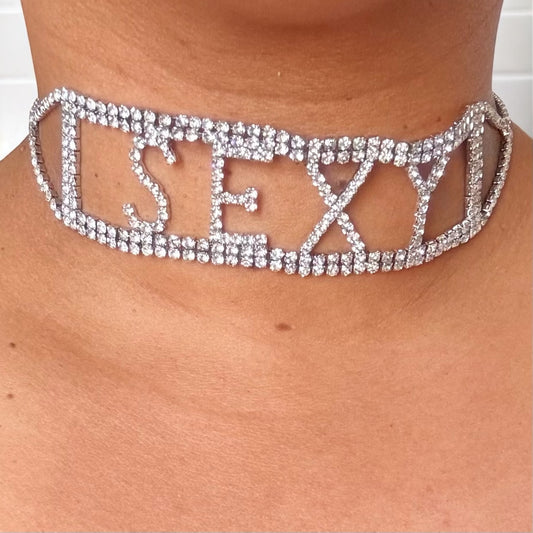 Full Rhinestone Choker Necklace