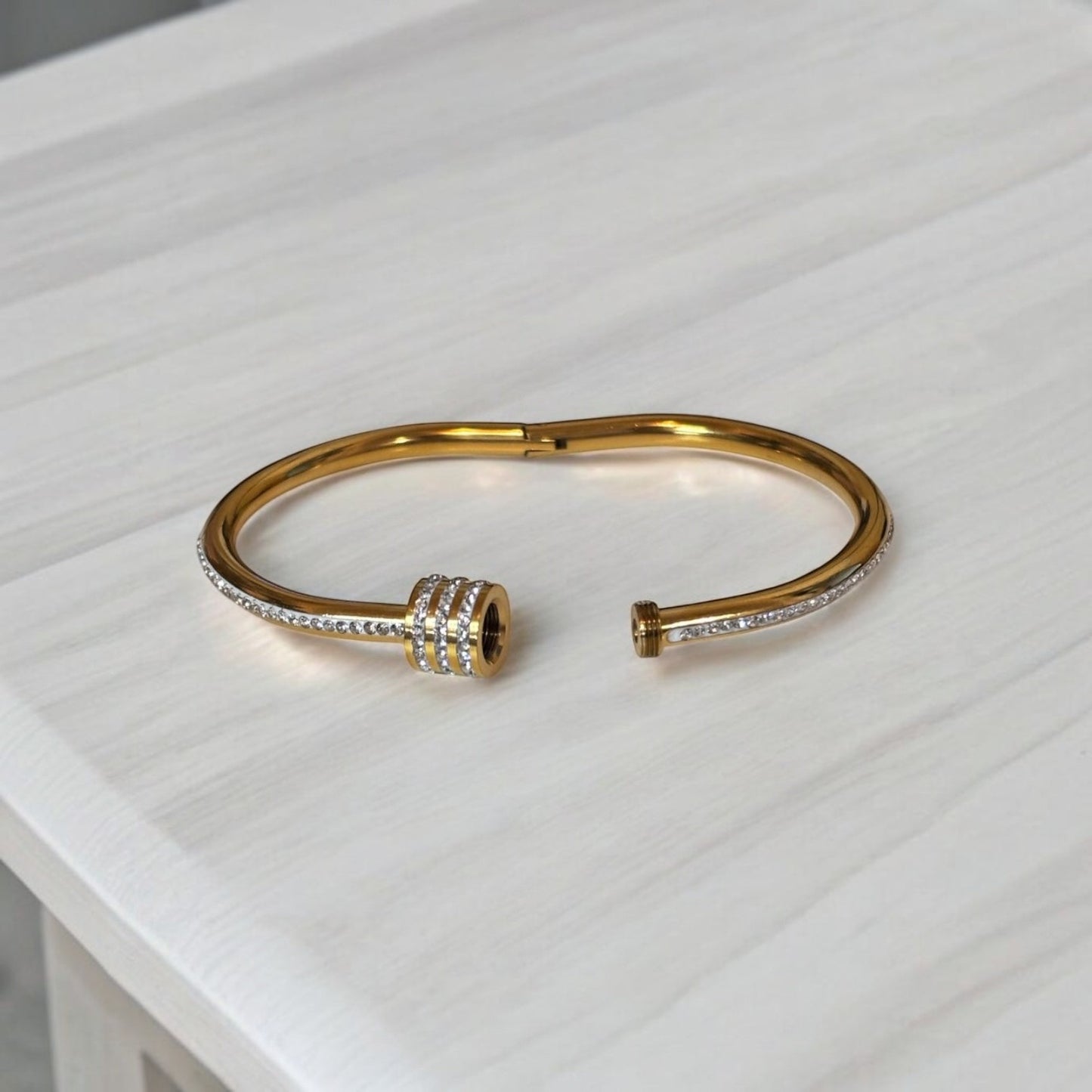 Luxurious Titanium Steel Bangle Bracelet