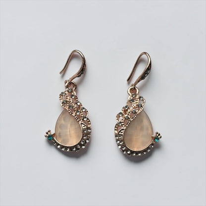 Elegante conjunto de diamantes de imitación con forma de gota de agua