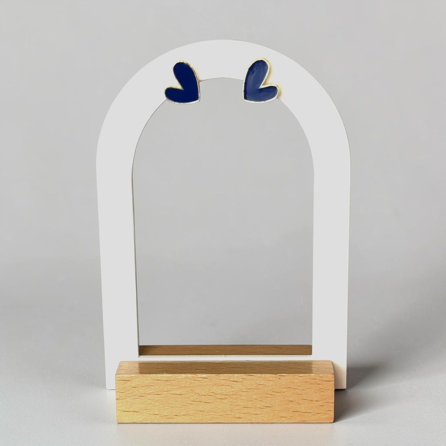 Small Dark Blue Heart Earring