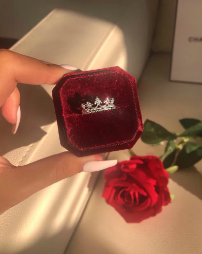 Anillo de plata de ley 925 Promise to be my Queen