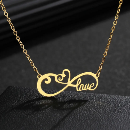 Infinity Heart Gold Necklace