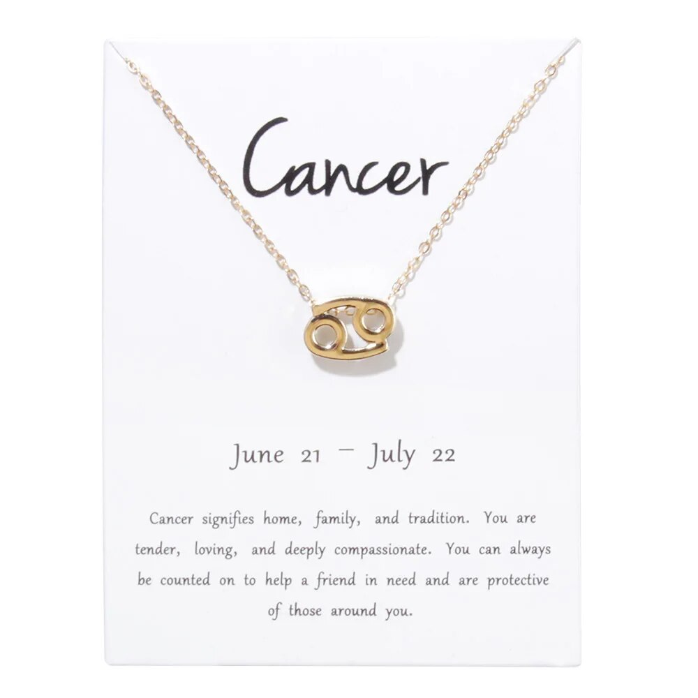 Collar de oro con el signo del zodiaco