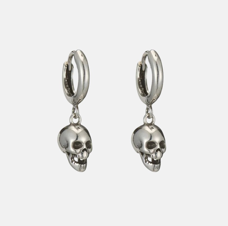 Small Skull Hoop Earring