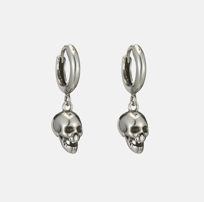 Small Skull Hoop Earring