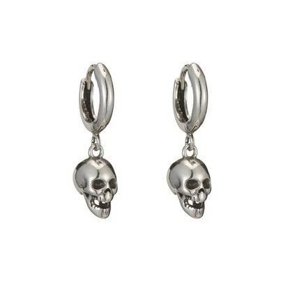 Small Skull Hoop Earring
