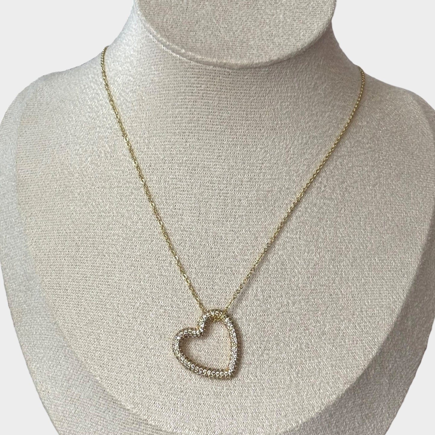 Golden Heart Pendant Necklace