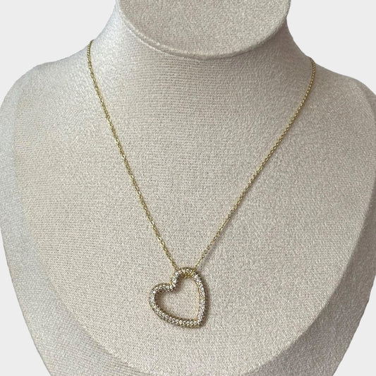 Golden Heart Pendant Necklace
