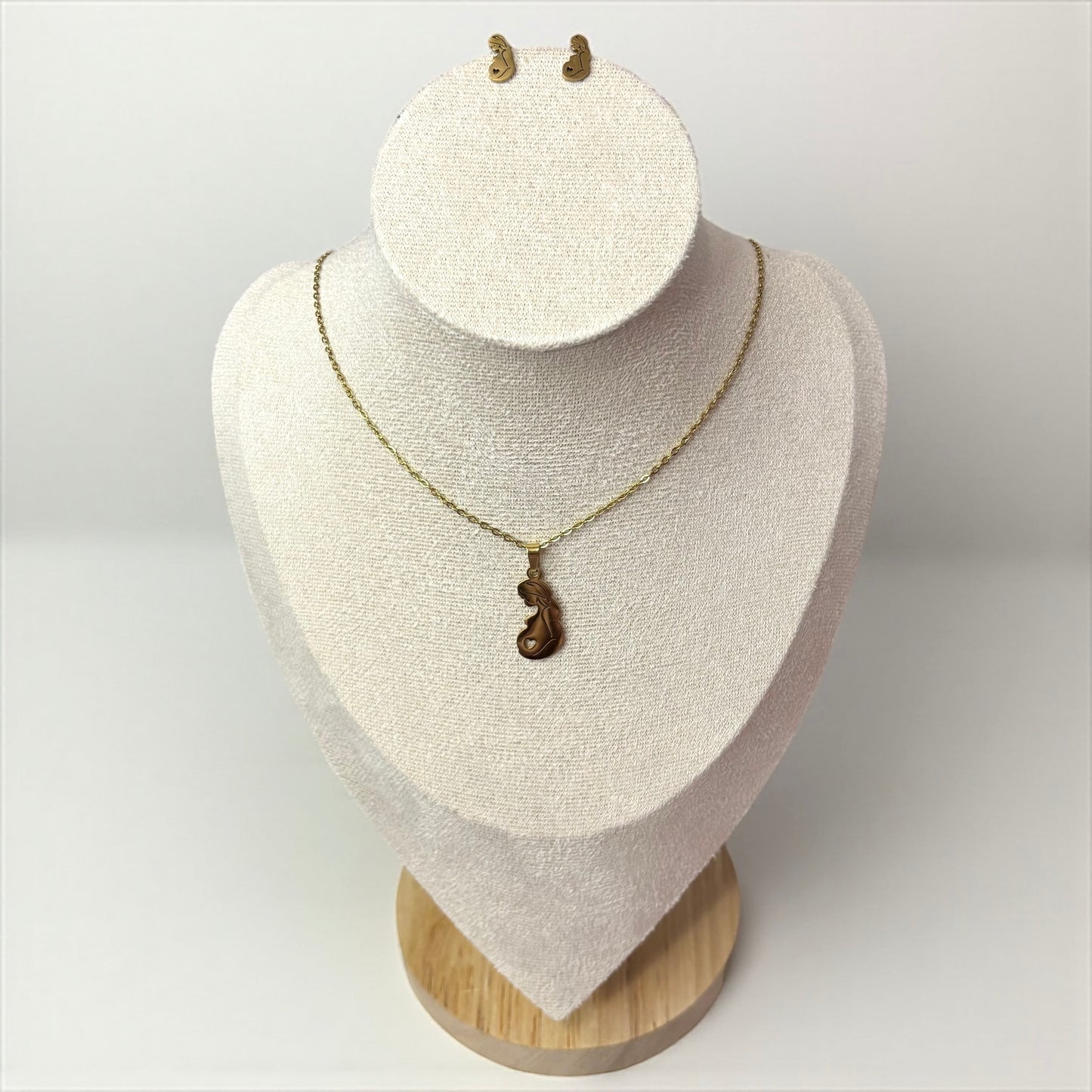 Expecting Mom Earring and Necklace Set