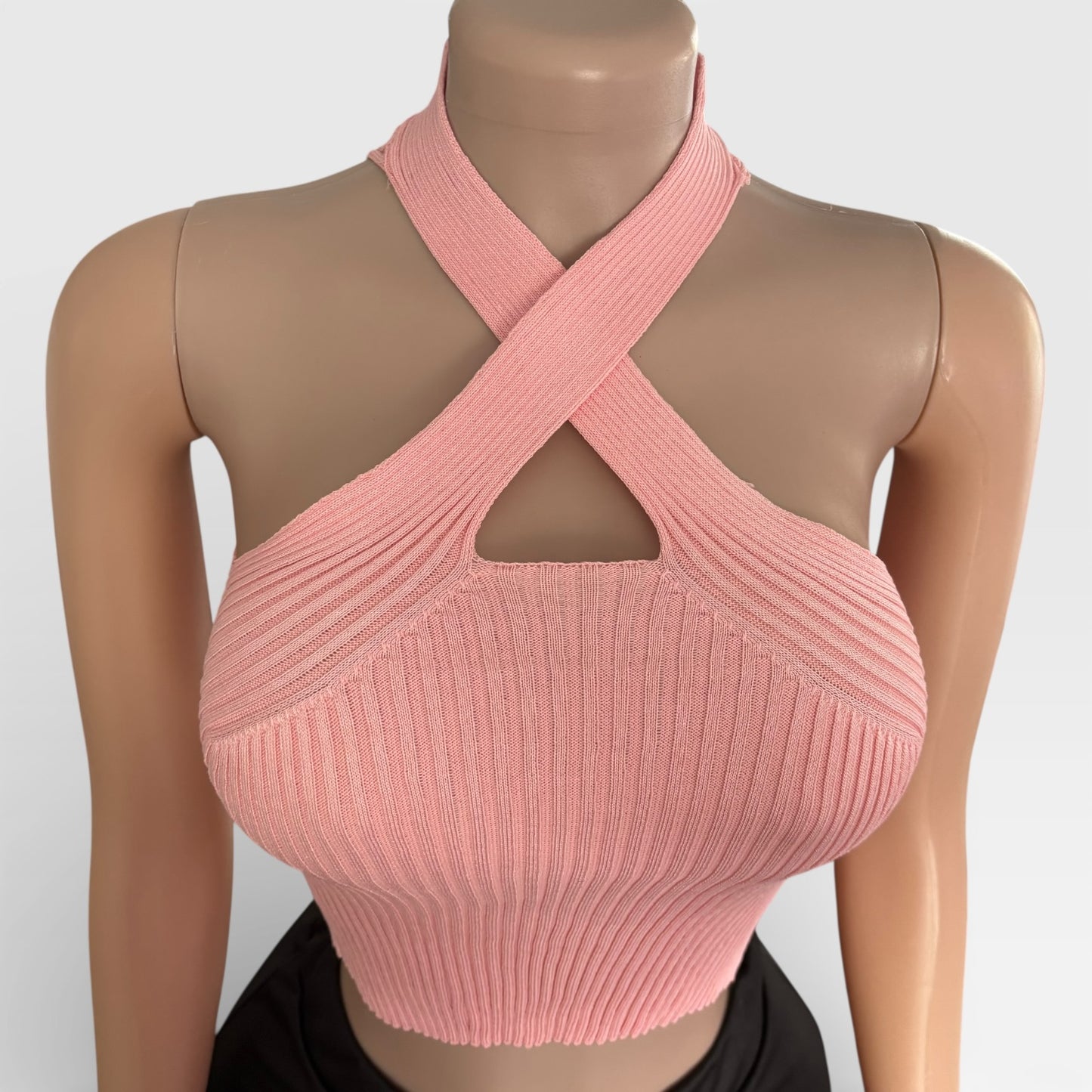 Sleeveless Pink One Size Top