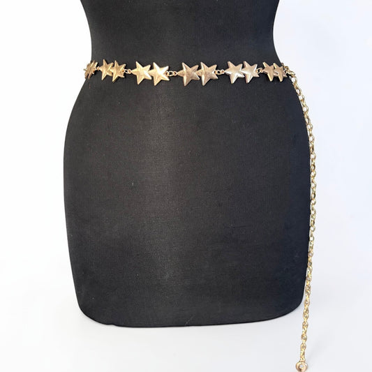 Star Metal Gold Chain Belt