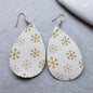 White Snowflakes Drop Earring