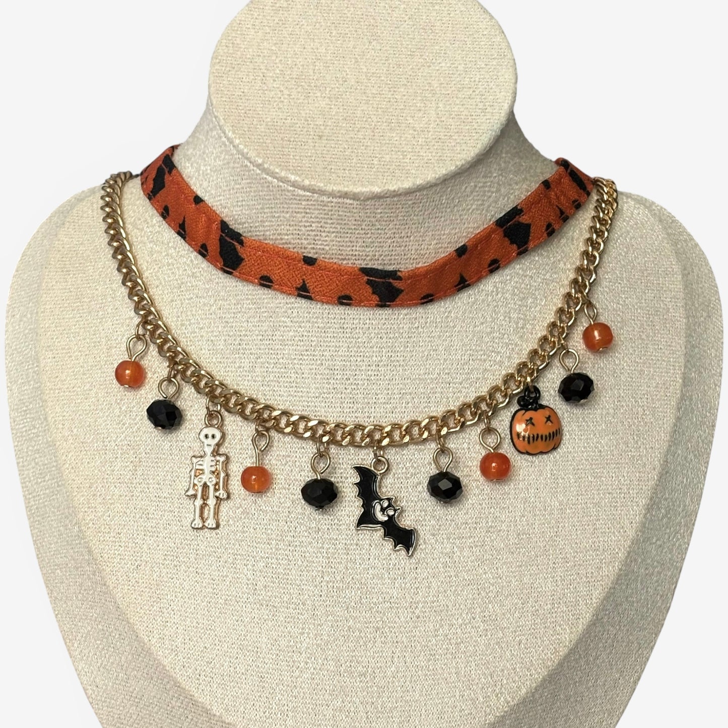 Halloween Charm Layered Choker Necklace Set