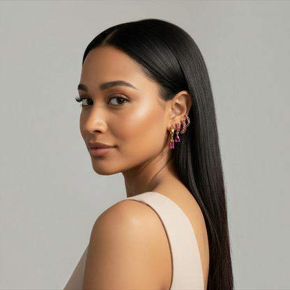 Pink Crystal Mix & Match Earring Set
