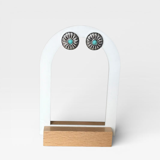Boho Concho Turquoise Studs
