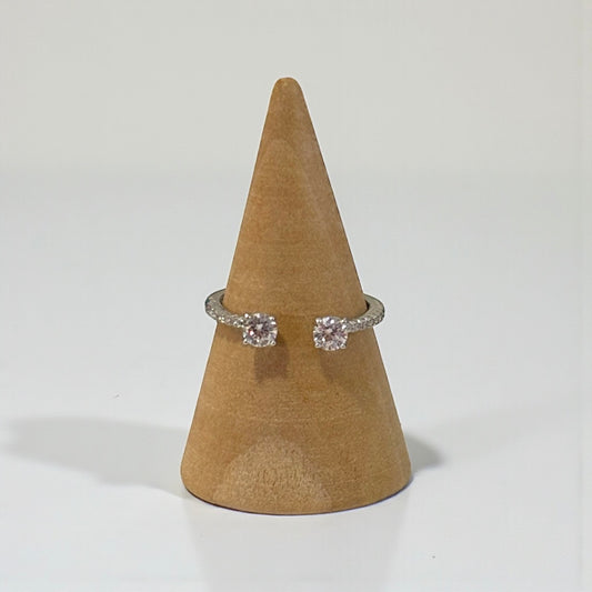 Zircon Silver Elegant Ring Size 9