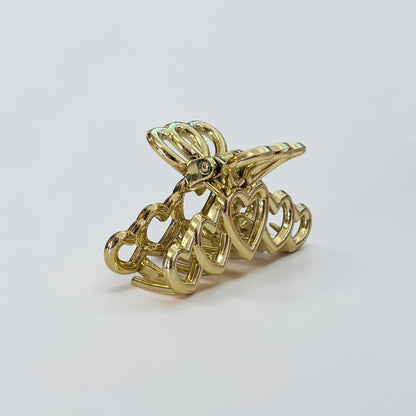 Gold Heart Hair Clip