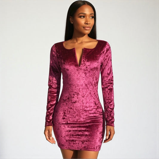 Velvet Off-Shoulder Mini Dress