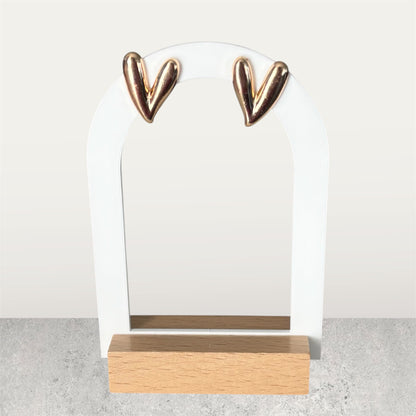 Gold Heart Shape Small Stud Earring