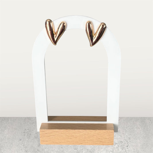 Gold Heart Shape Small Stud Earring