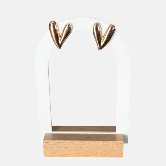 Gold Heart Shape Small Stud Earring