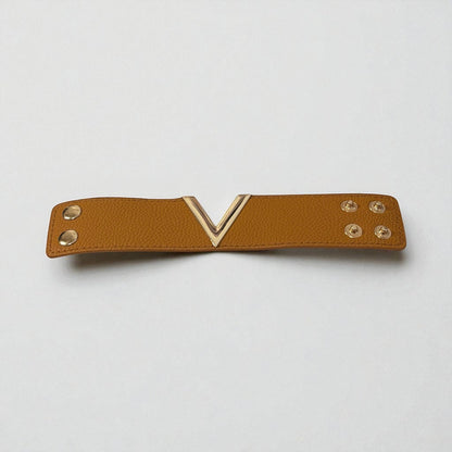 V Shape Wide Charm Cuff Wrap Bracelet