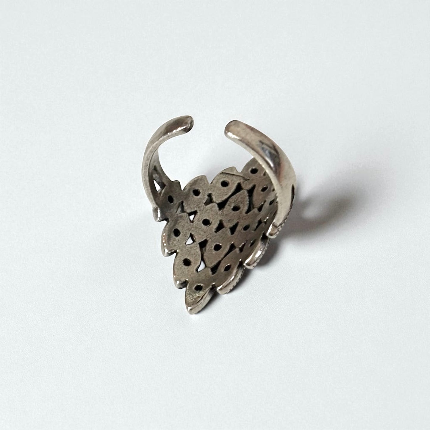 Black Crystal Adjustable Ring