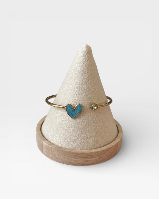 Blue Heart Cuff Bracelet