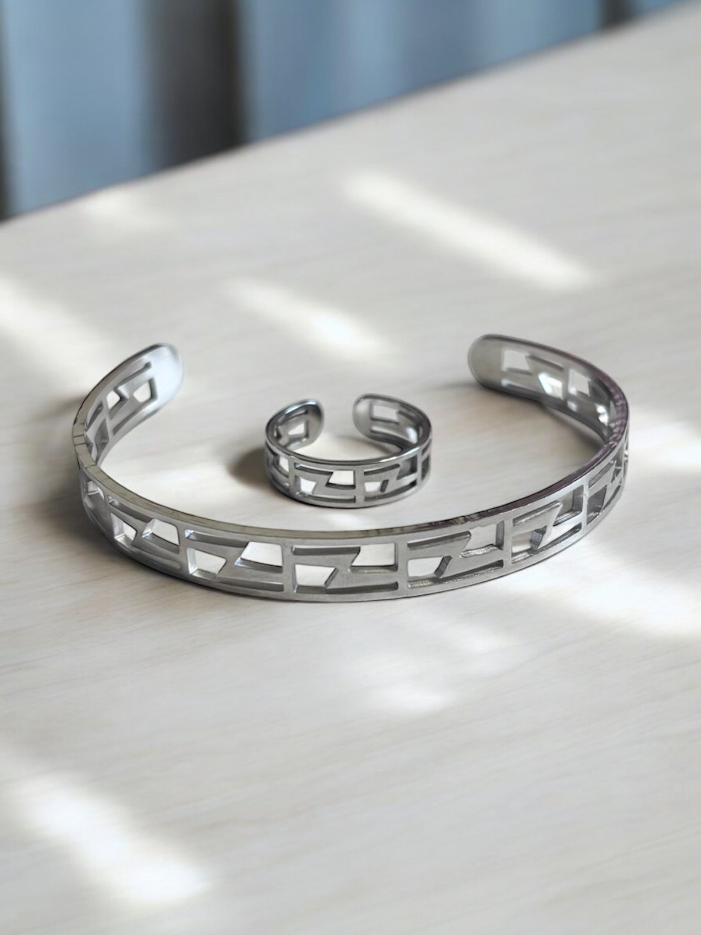 Ring & Cuff Bangle Set