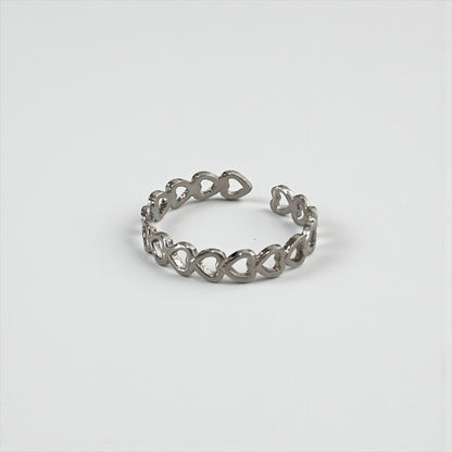 Heart Shape Adjustable Open Ring