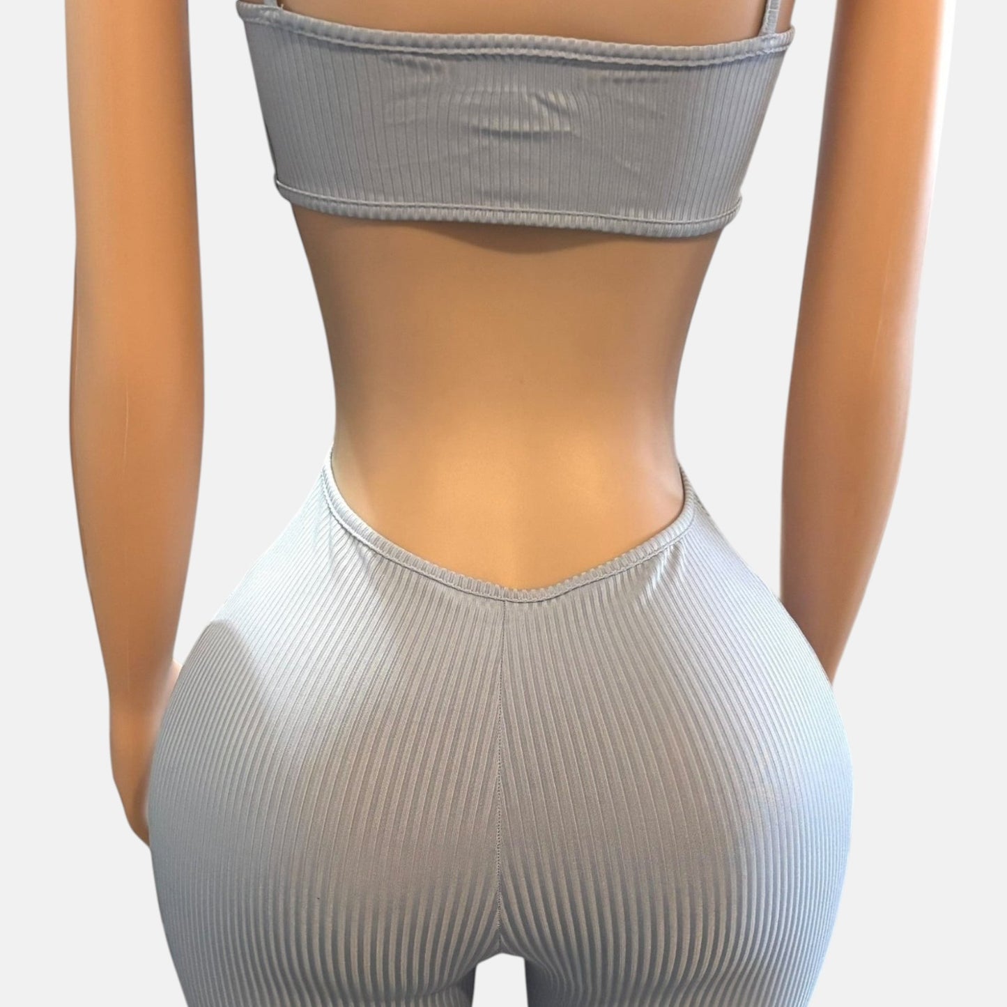 Mono azul claro sin mangas pequeño para mujer