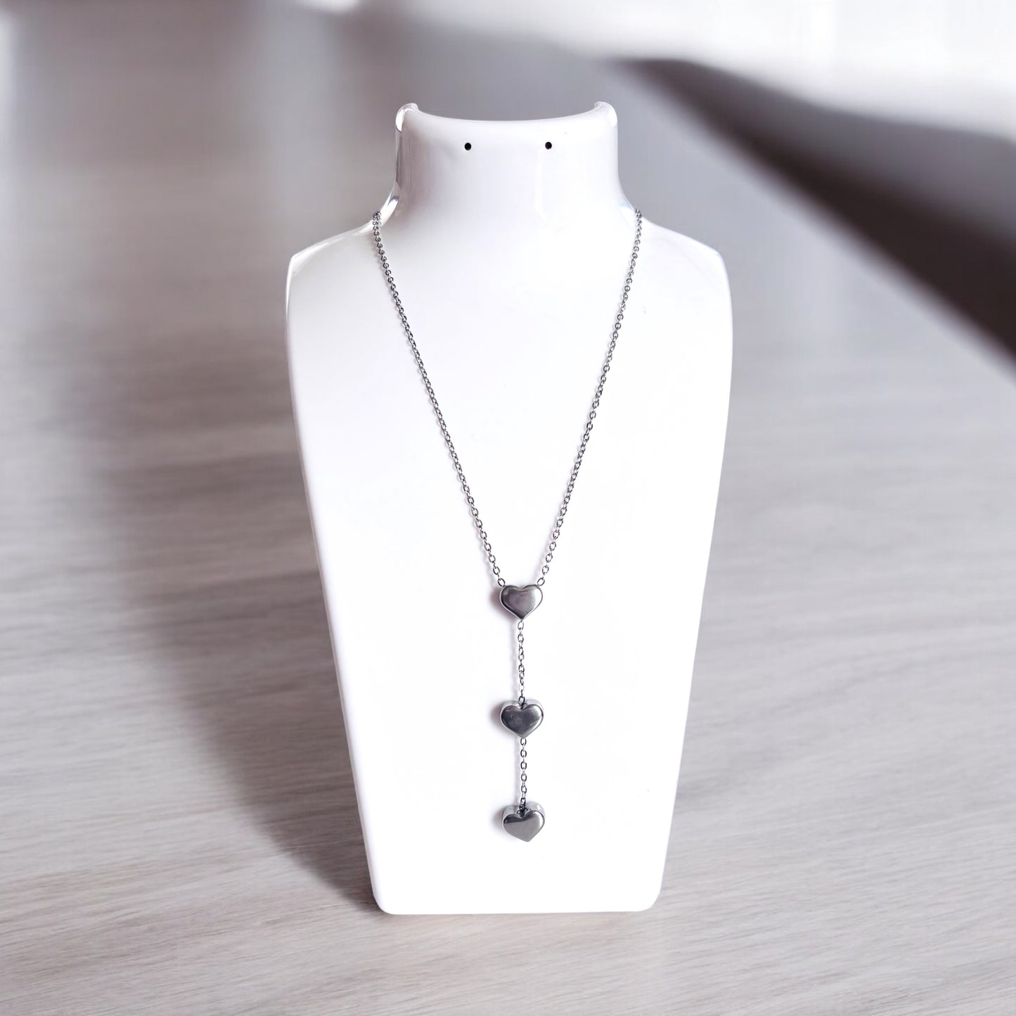 3 Heart Stainless Steel Necklace