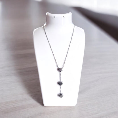 3 Heart Stainless Steel Necklace