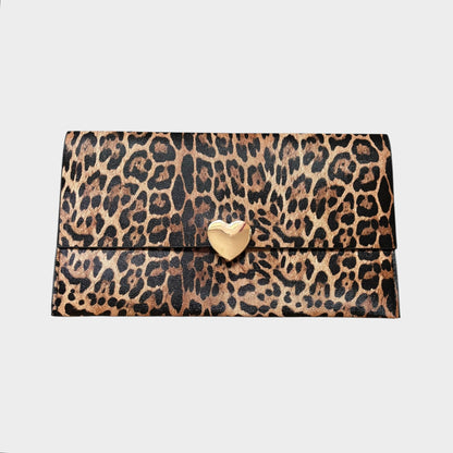 Leopard Print Envelope Hangbag