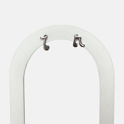 925 Sterling Silver Music Note Stud Earrings