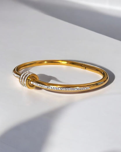 Luxurious Titanium Steel Bangle Bracelet